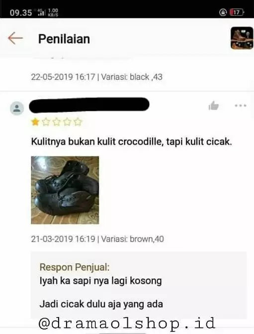 respons testimoni penjual berbagai sumber