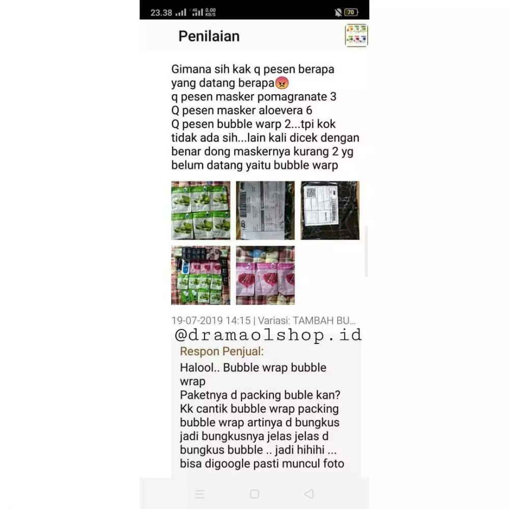 respons testimoni penjual berbagai sumber