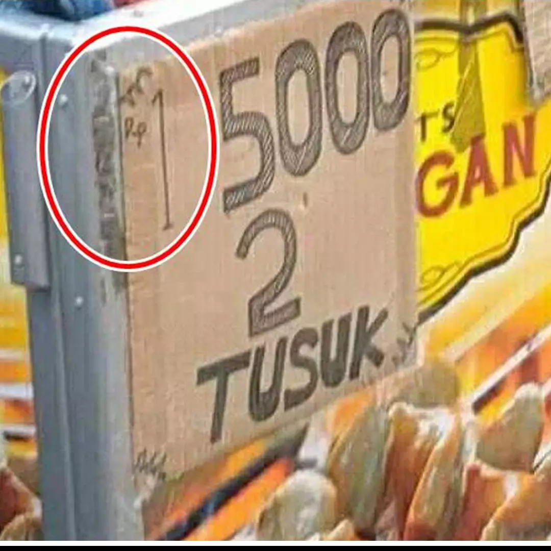 10 Tulisan harga dagangan ini absurd, bikin mikir dua kali