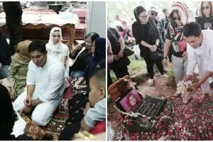 10 Potret Vino G Bastian mengantar jenazah ibunya, bikin terenyuh