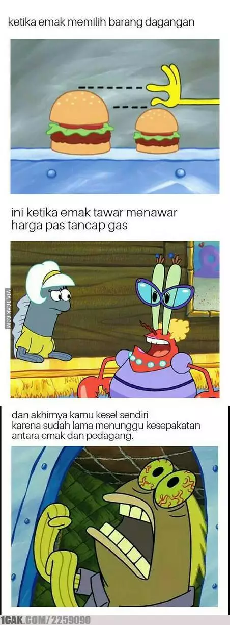 meme emak pas belanja berbagai sumber