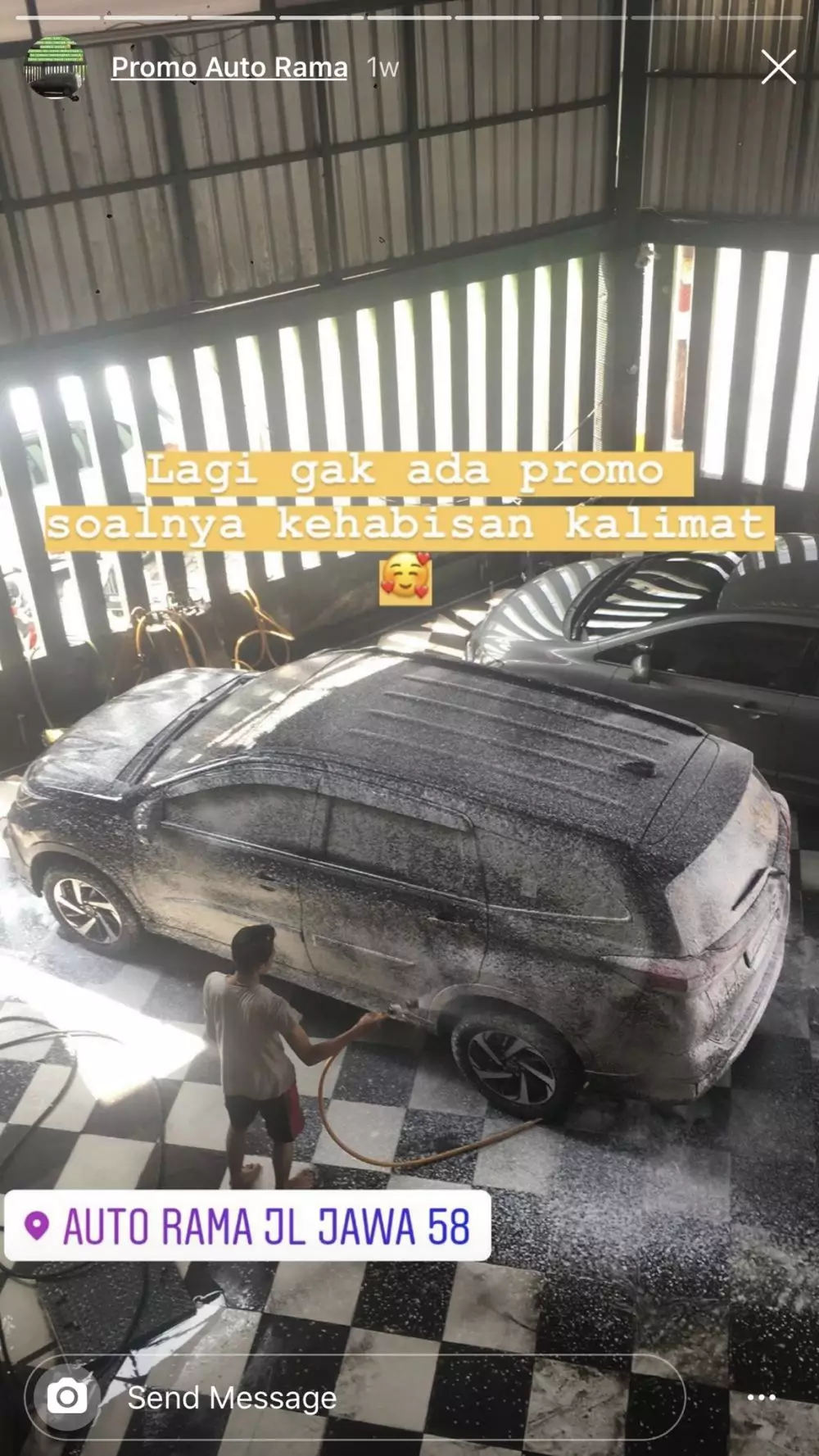 promo tukang cuci mobil © Instagram/@ramadhantp