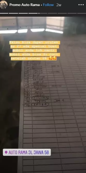 promo tukang cuci mobil © Instagram/@ramadhantp