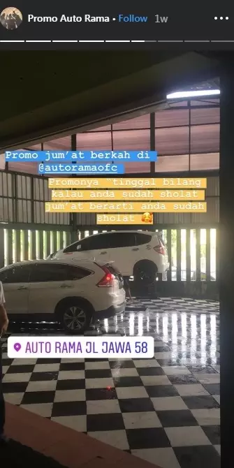 promo tukang cuci mobil © Instagram/@ramadhantp