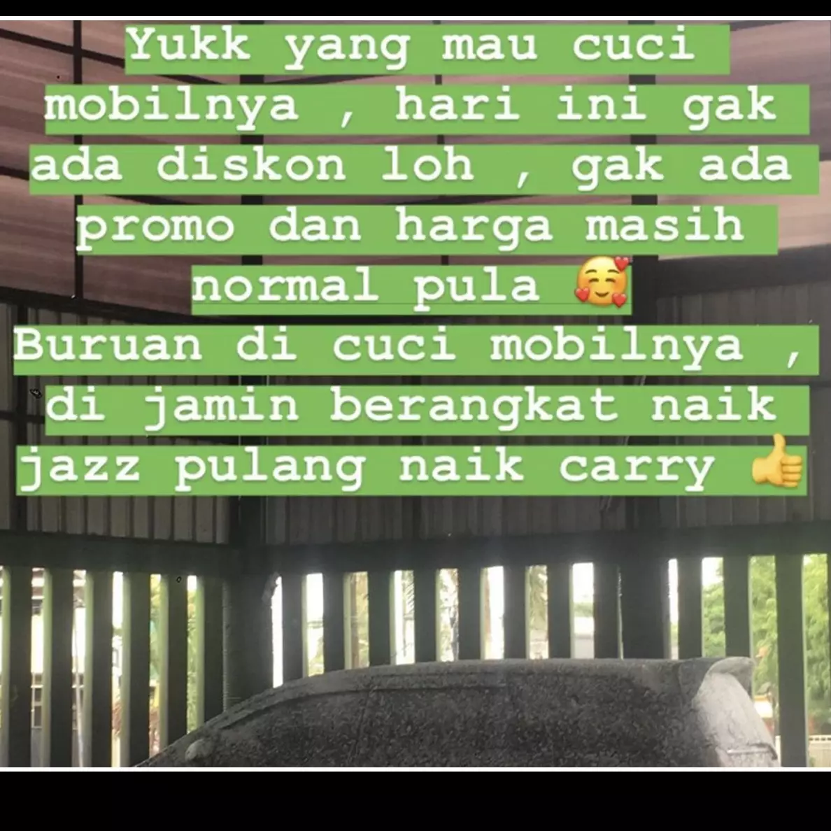 Viral promo nyeleneh tukang cuci mobil, 9 caranya kocak abis