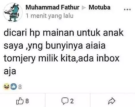 status facebook minta bantuan © berbagai sumber