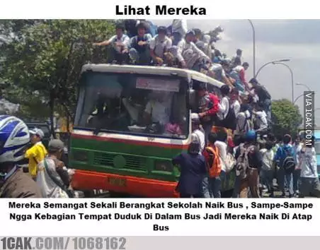 meme naik bus kota berbagai sumber