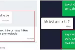 8 Chat driver ojek online mendadak minta cancel, bikin emosi