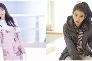 12 Inspirasi fashion idol K-Pop IU, simpel bisa buat ke kampus