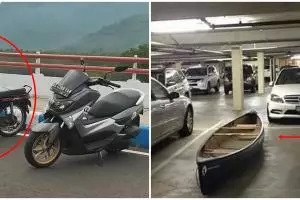 10 Potret kendaraan lagi parkir ini bikin gagal fokus