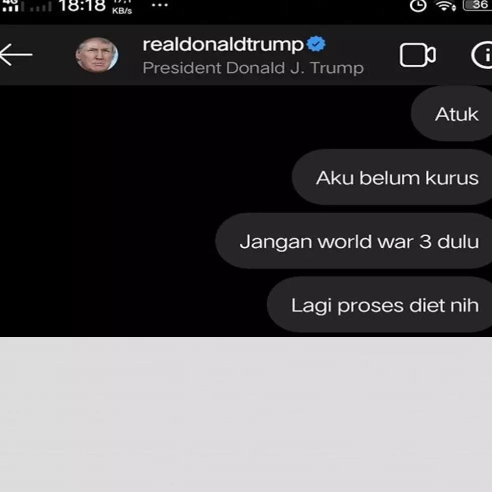 10 DM lucu netizen +62 ke Donald Trump, bikin senyum kecut