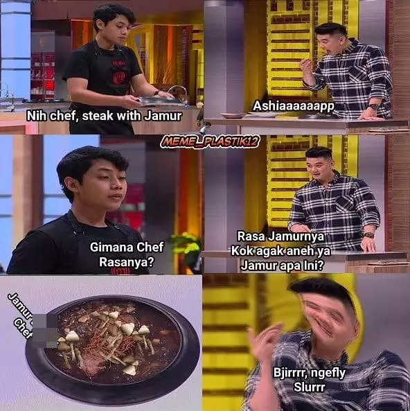 Meme Chef Arnold saat nilai masakan © 2020 brilio.net Meme Chef Arnold saat nilai masakan © 2020 brilio.net