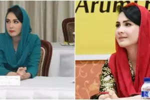 Potret Arumi Bachsin kunjungi posyandu, gayanya jadi sorotan