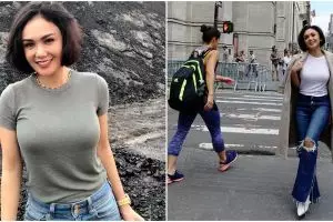 5 Gaya Yuni Shara di lokasi tambang Samarinda, bak ABG