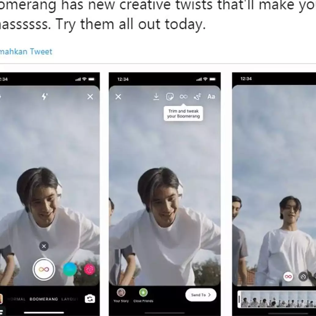3 Filter baru Boomerang IG yang tak kalah keren dari TikTok
