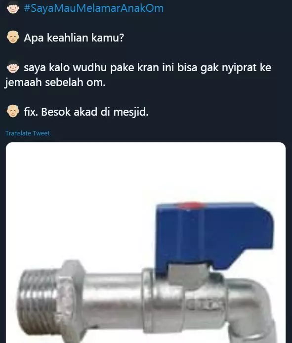 saya mau melamar anak om © Twitter