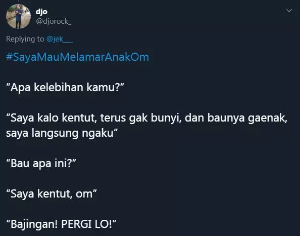 saya mau melamar anak om © Twitter