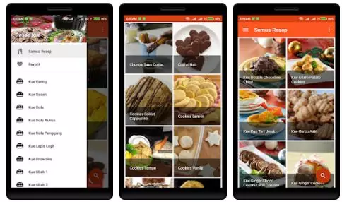 Aplikasi aneka resep freepik.com
