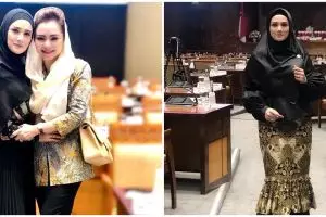 8 Gaya Mulan Jameela ngantor di DPR, bikin salah fokus