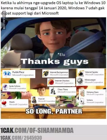 meme Windows 7 berbagai sumber