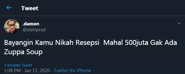 bayangin nikah 500 juta © Twitter