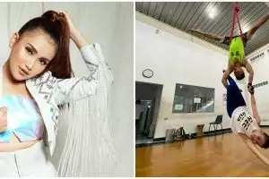 7 Gaya Ayu Ting Ting saat aerial dance ini bikin gagal fokus