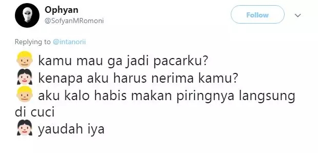 alasan jadi pacar berbagai sumber