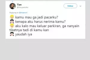 10 Cuitan lucu 'alasan jadi pacar', recehnya bikin senyum kecut