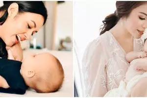 Gaya 40 seleb cantik momong anak ini bikin salah fokus