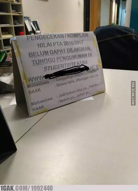 pengumuman unfaedah bikin nyesel baca Istimewa