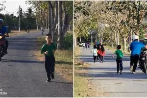 Kisah ayah dampingi anaknya saat latihan lari, potretnya bikin haru
