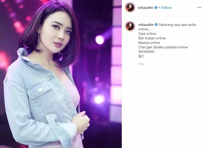 Gombalan ala Wika Salim  Instagram 