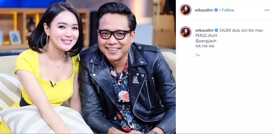 Gombalan ala Wika Salim  Instagram 