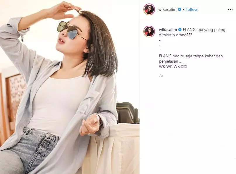 Gombalan ala Wika Salim  Instagram 