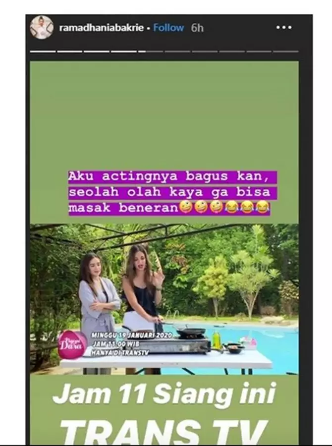 Viral Nia Ramadhani tak bisa masak telur ceplok, ini faktanya © 2020 instagram.com