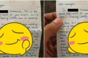 WN Jepang tulis surat ke petugas kebersihan bandara, isinya haru