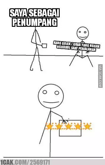 meme ojek online antar penumpang berbagai sumber