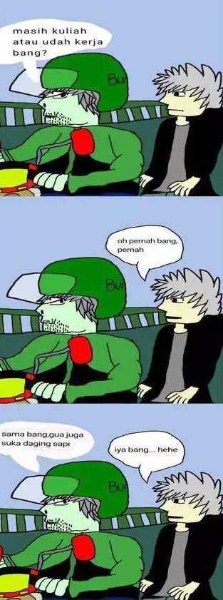 meme ojek online antar penumpang berbagai sumber