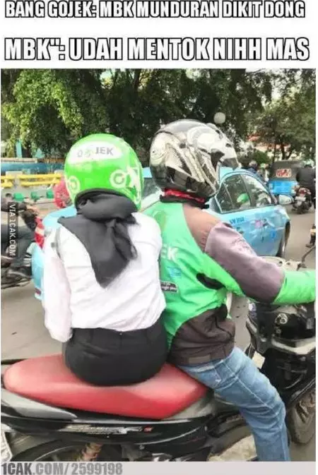 meme ojek online antar penumpang berbagai sumber