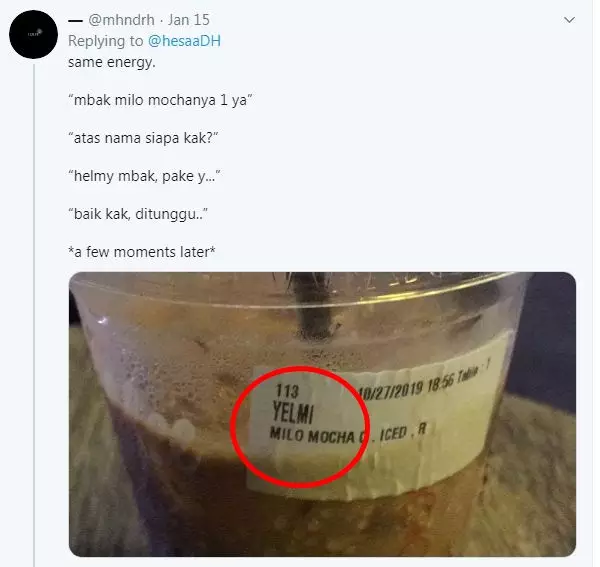 salah tulis nama di minuman berbagai sumber