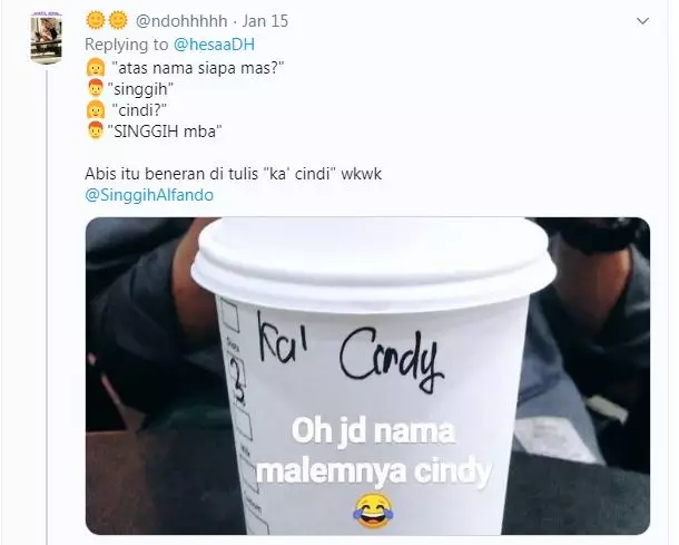 salah tulis nama di minuman berbagai sumber