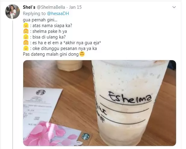 salah tulis nama di minuman berbagai sumber