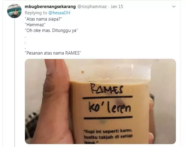 salah tulis nama di minuman berbagai sumber