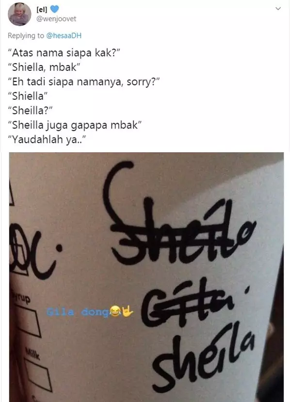 salah tulis nama di minuman berbagai sumber