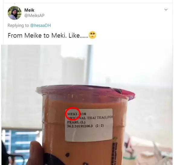 salah tulis nama di minuman berbagai sumber