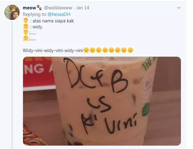 salah tulis nama di minuman berbagai sumber