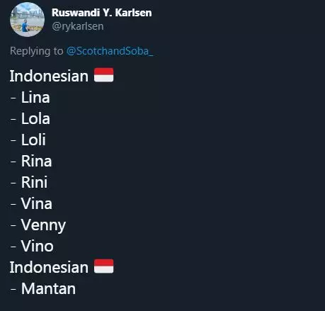 cuitan lucu cara nyebut orang indonesia © berbagai sumber