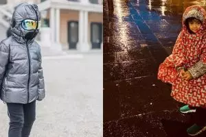 7 Gaya unik Rafathar saat liburan, pakai jaket anticubit