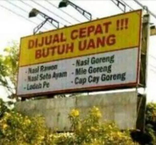 spanduk absurd bikin geleng kepala © 2020 1cak.com