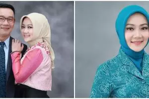 Gaya kasual Atalia Praratya berbusana ungu, bak anak kuliahan